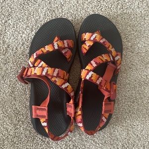 Pink Orange Chacos